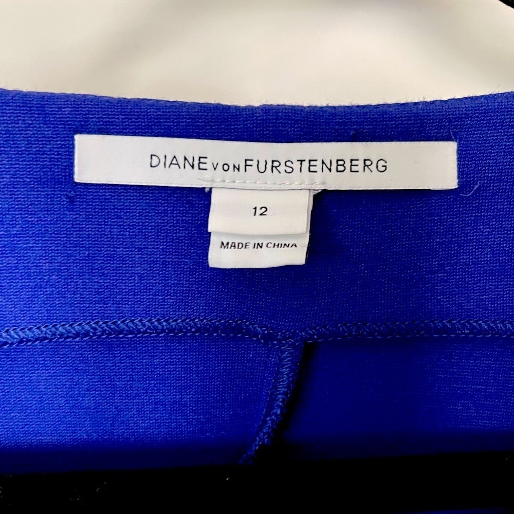 DIANE VON FURSTENBERG Blue Dress like new - Picture 3 of 9